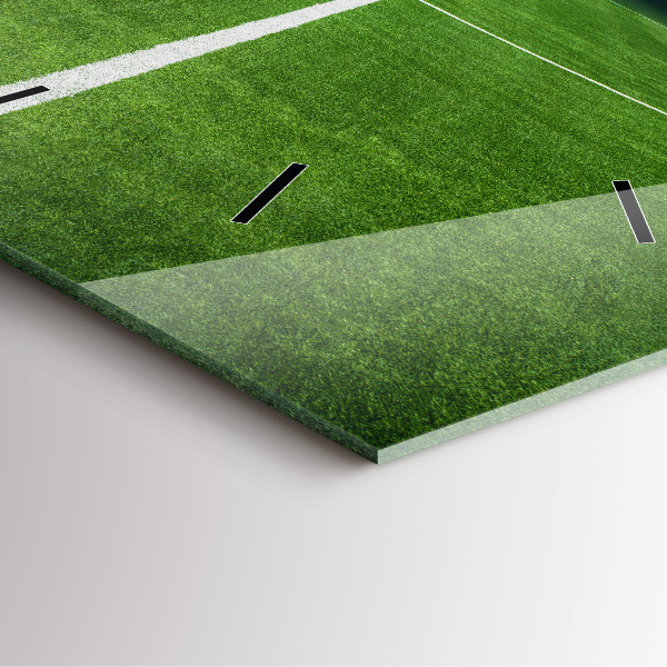 Horloge murale carrée terrain de football