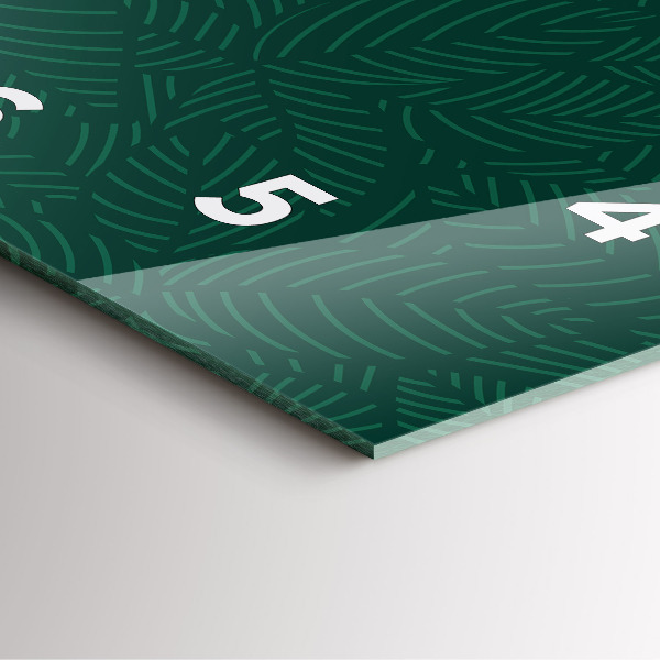 Horloge murale carrée Motif de feuille