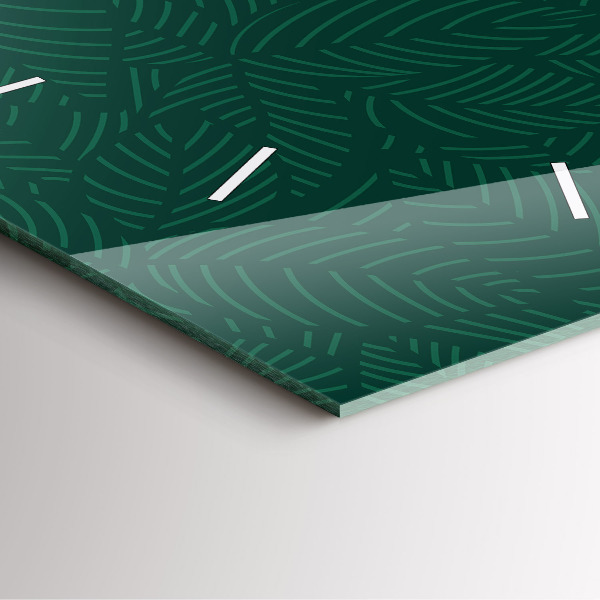 Horloge murale carrée Motif de feuille