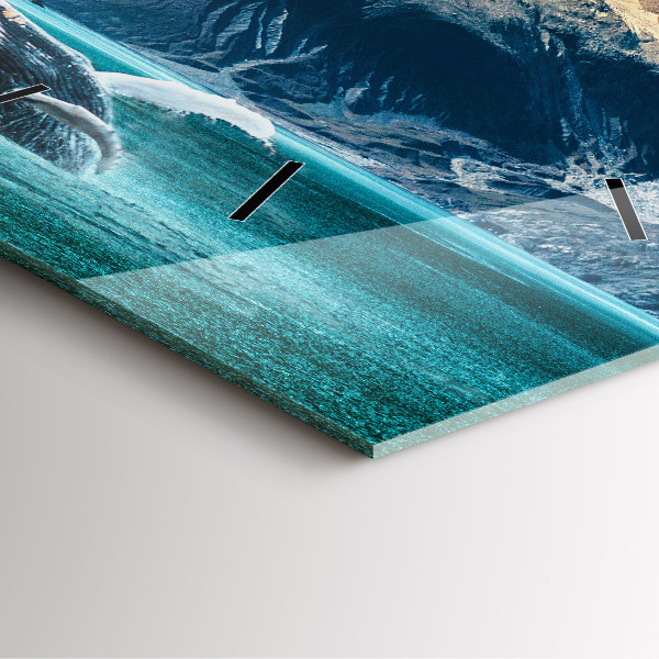 Horloge murale carrée Eau de baleine