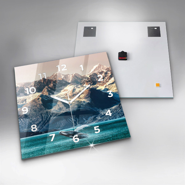 Horloge murale carrée Eau de baleine