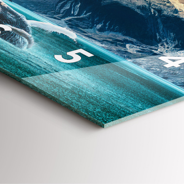 Horloge murale carrée Eau de baleine