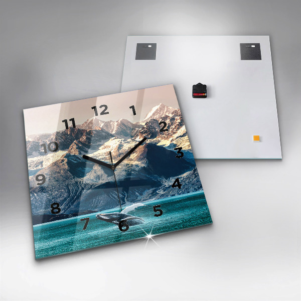 Horloge murale carrée Eau de baleine
