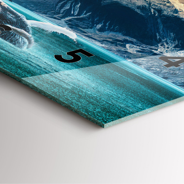 Horloge murale carrée Eau de baleine