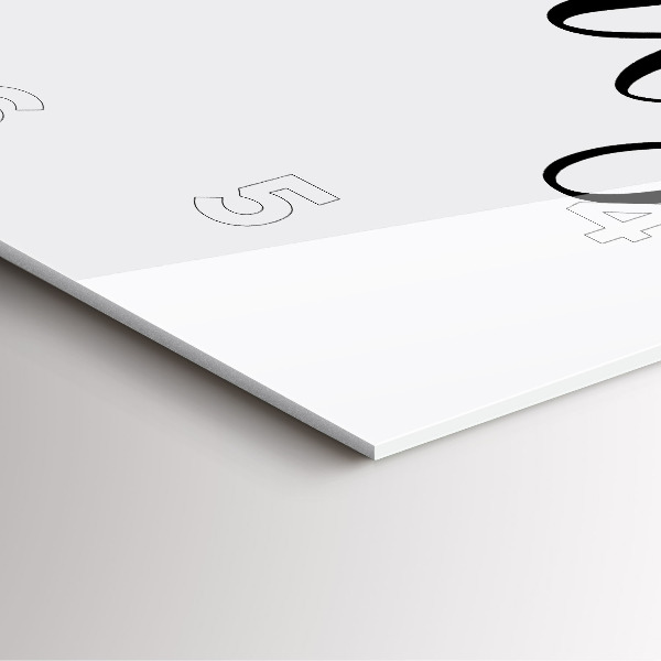 Pendule carrée en verre Inscription familiale et coeur