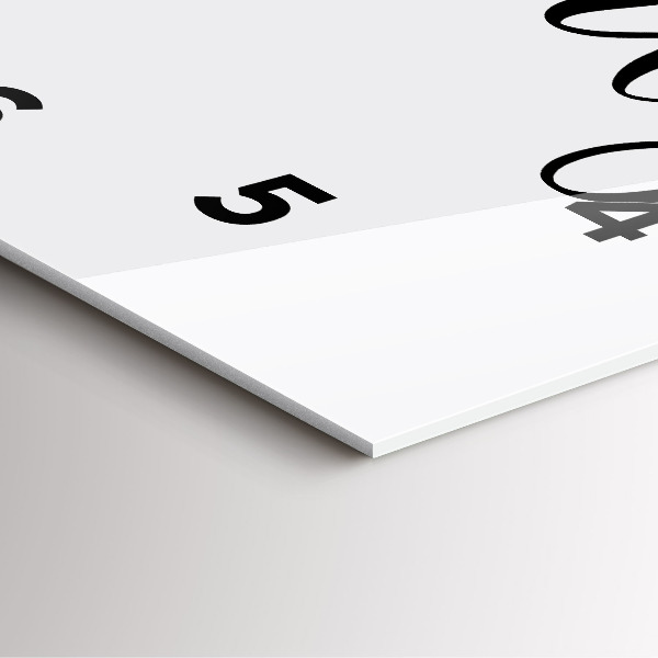 Pendule carrée en verre Inscription familiale et coeur