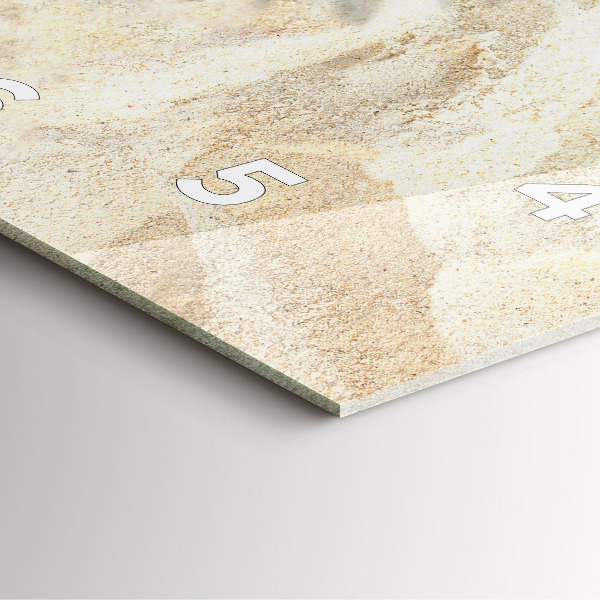 Pendule carrée en verre 'Sable à l''ombre des palmiers'