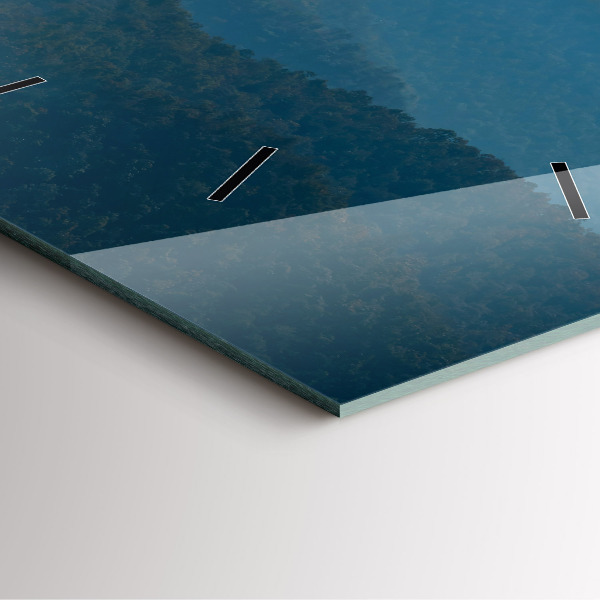 Pendule carrée en verre Paysage de montagne abstrait