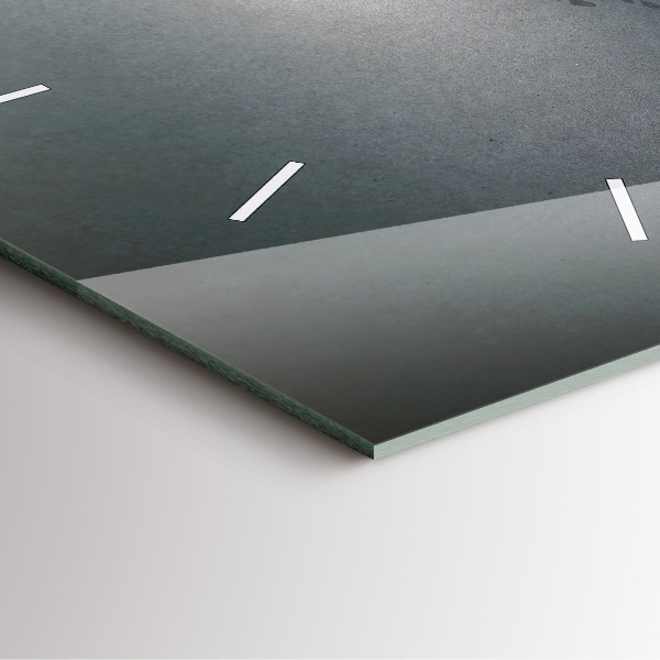 Pendule carrée en verre 'Vagabond dans l''obscurité'