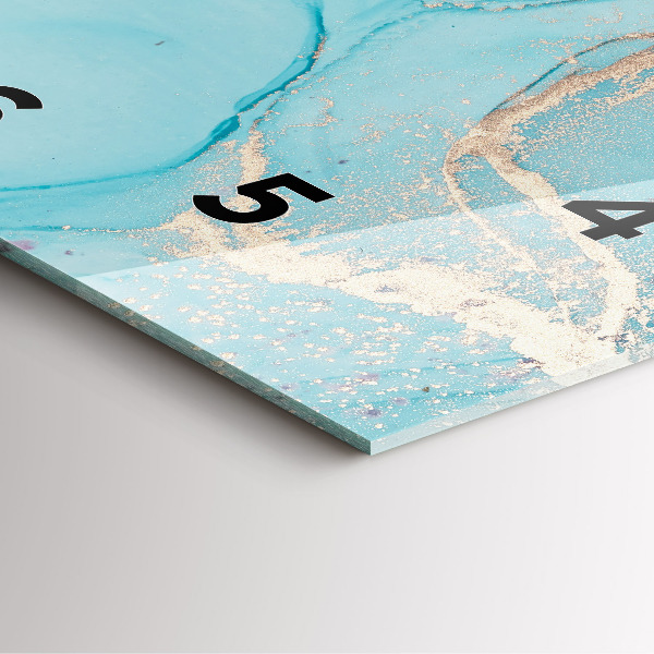 Pendule carrée en verre Marbre décoratif