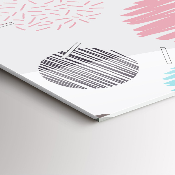 Pendule carrée en verre Motif géométrique