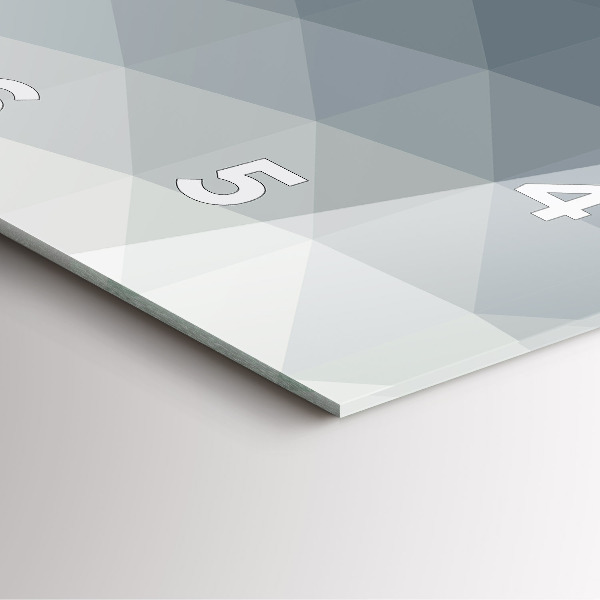 Pendule carrée en verre Abstraction grise