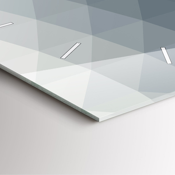 Pendule carrée en verre Abstraction grise