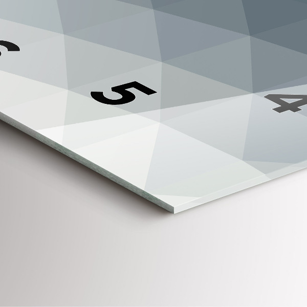 Pendule carrée en verre Abstraction grise