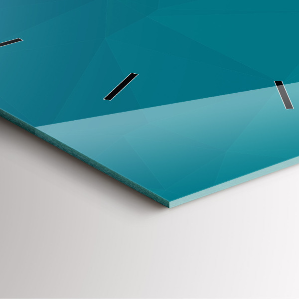 Pendule carrée en verre Abstraction de la mer