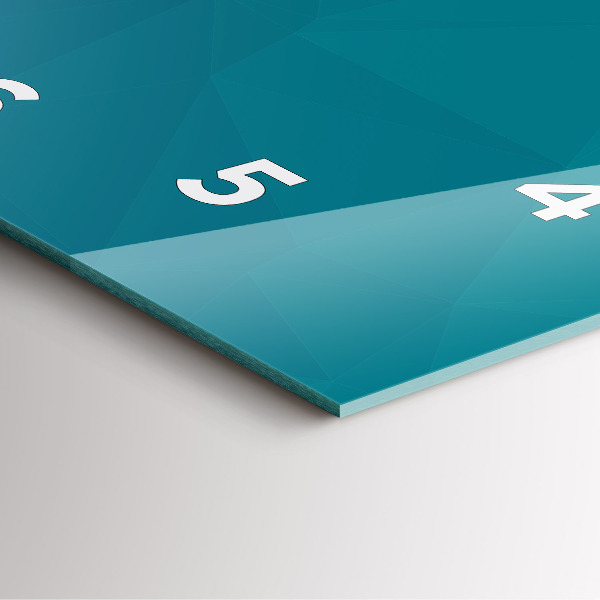 Pendule carrée en verre Abstraction de la mer