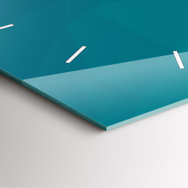 Pendule carrée en verre Abstraction de la mer