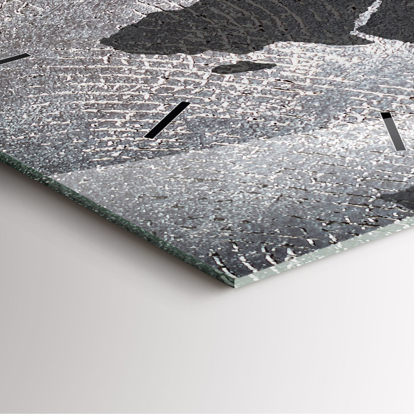 Pendule carrée en verre Carte du monde en béton