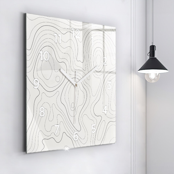 Pendule carrée en verre 'Taches d''abstraction'