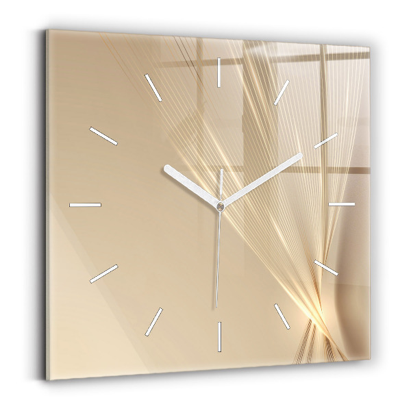 Pendule carrée en verre Lumière abstraite