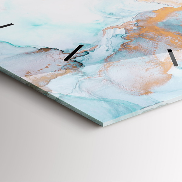 Pendule carrée en verre Peinture abstraite