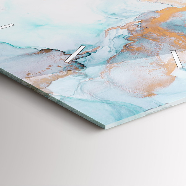 Pendule carrée en verre Peinture abstraite