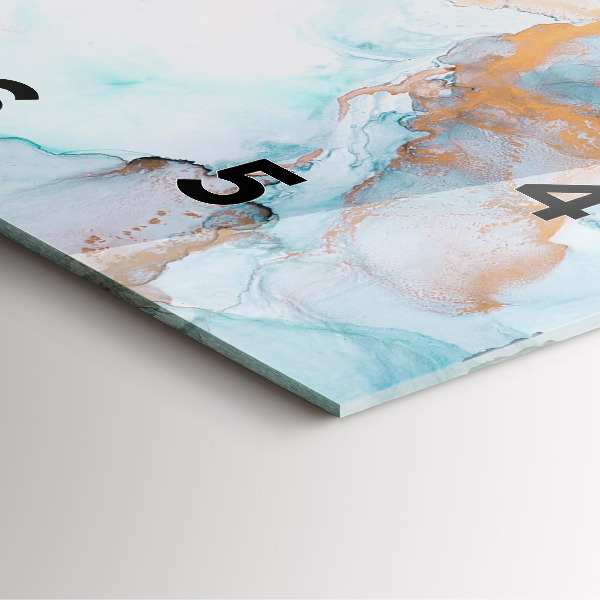 Pendule carrée en verre Peinture abstraite