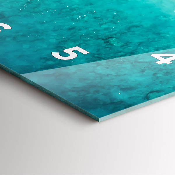 Pendule carrée en verre Plage de sable de mer