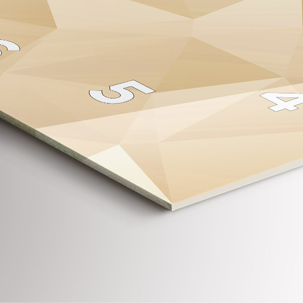 Pendule carrée en verre Triangles abstraits