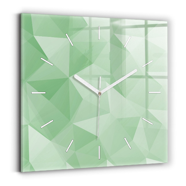 Pendule carrée en verre Triangles abstraits