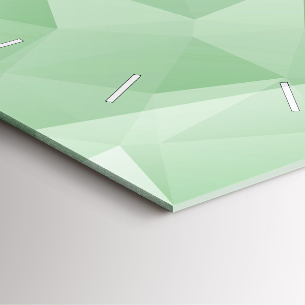 Pendule carrée en verre Triangles abstraits