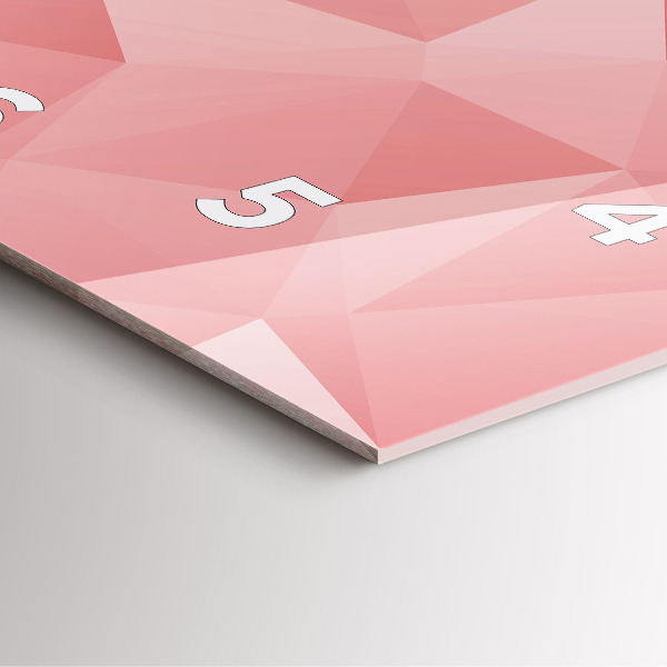 Pendule carrée en verre Triangles abstraits