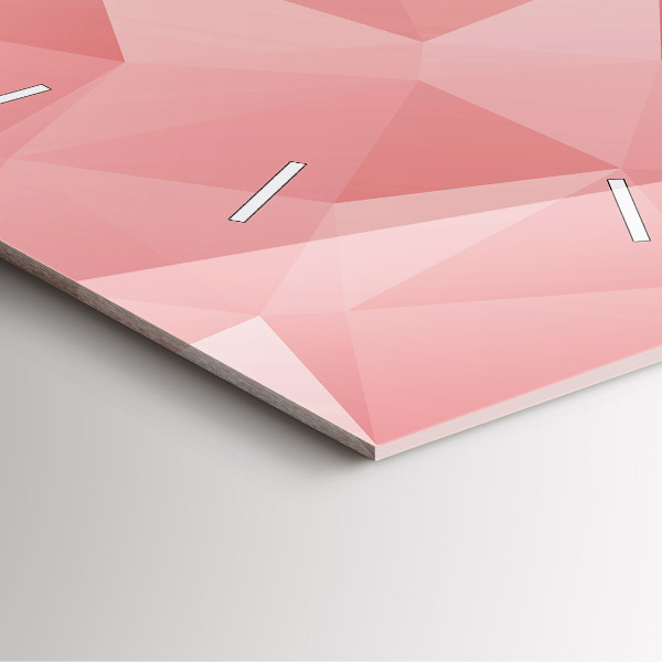 Pendule carrée en verre Triangles abstraits