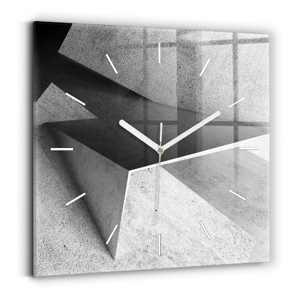 Pendule carrée en verre 'Triangles d''abstraction'