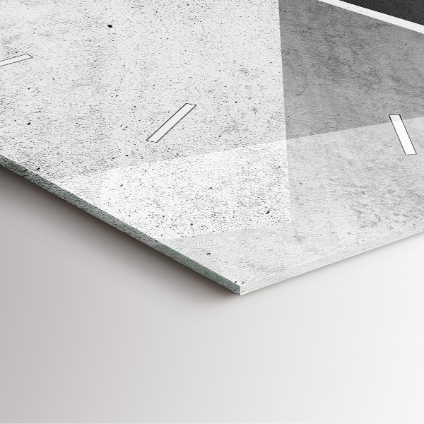 Pendule carrée en verre 'Triangles d''abstraction'