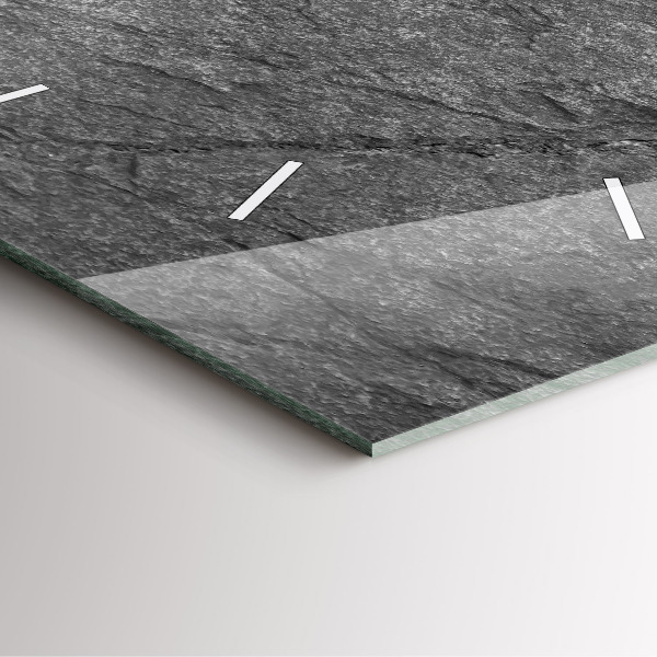 Pendule carrée en verre Roche volcanique