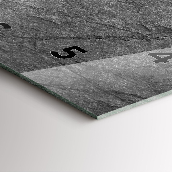 Pendule carrée en verre Roche volcanique