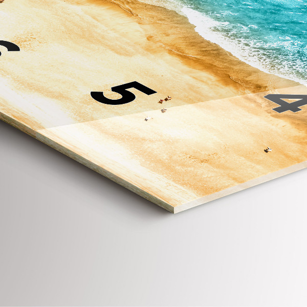 Pendule carrée en verre gens de la plage de la mer