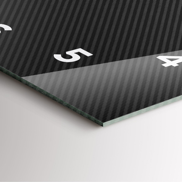 Pendule carrée en verre Abstraction sombre