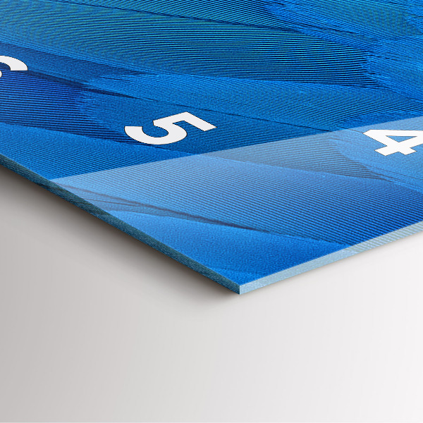 Pendule carrée en verre 'Plume d''oiseau'