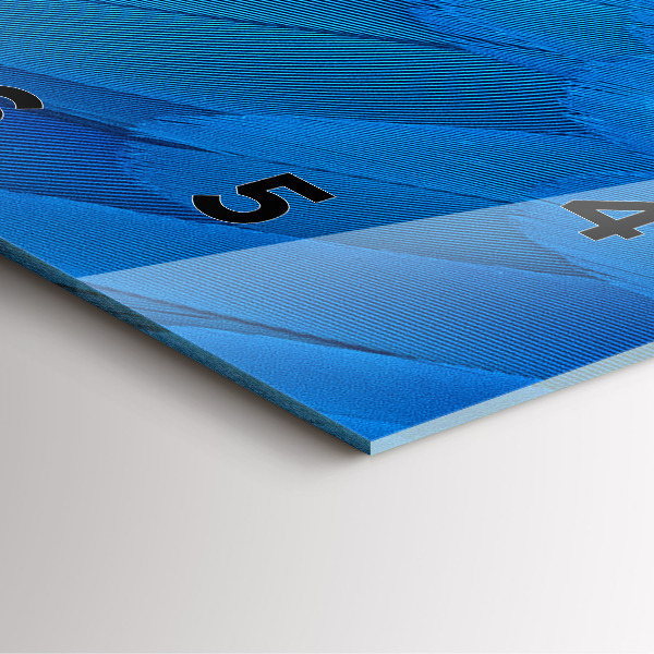 Pendule carrée en verre 'Plume d''oiseau'