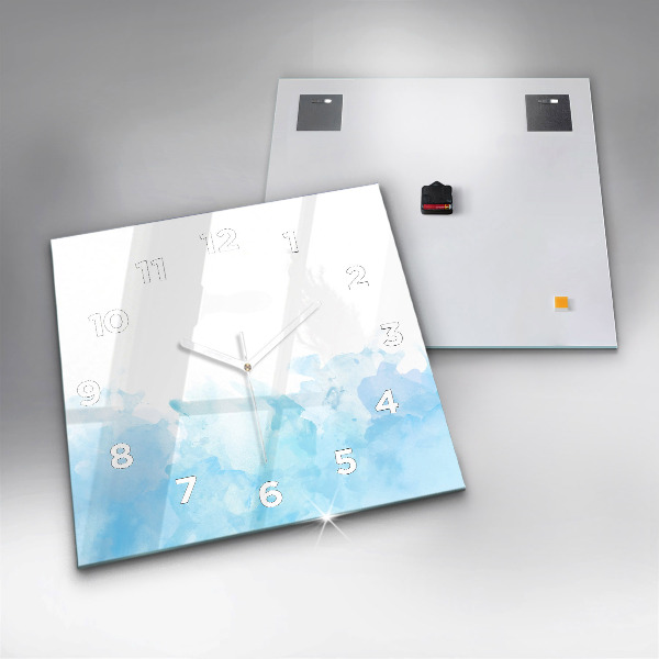 Pendule carrée en verre Taches peintes