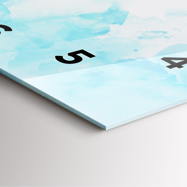 Pendule carrée en verre Taches peintes