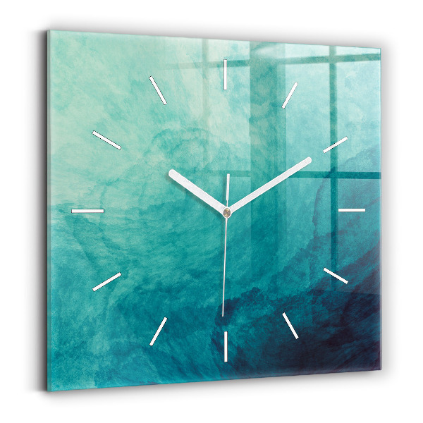 Pendule carrée en verre 'Profondeur d''abstraction'