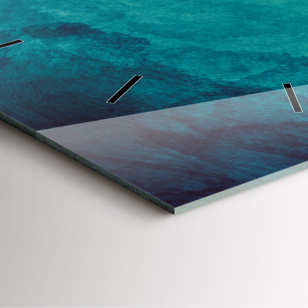 Pendule carrée en verre 'Profondeur d''abstraction'