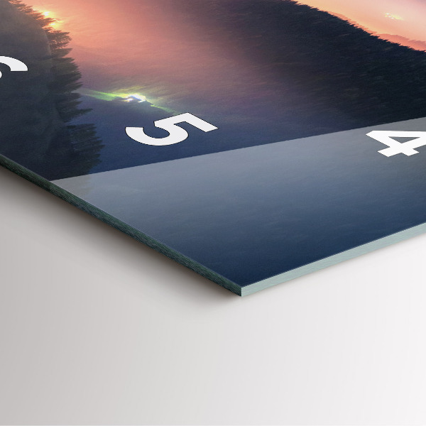 Pendule carrée en verre Paysage de sommet de montagne