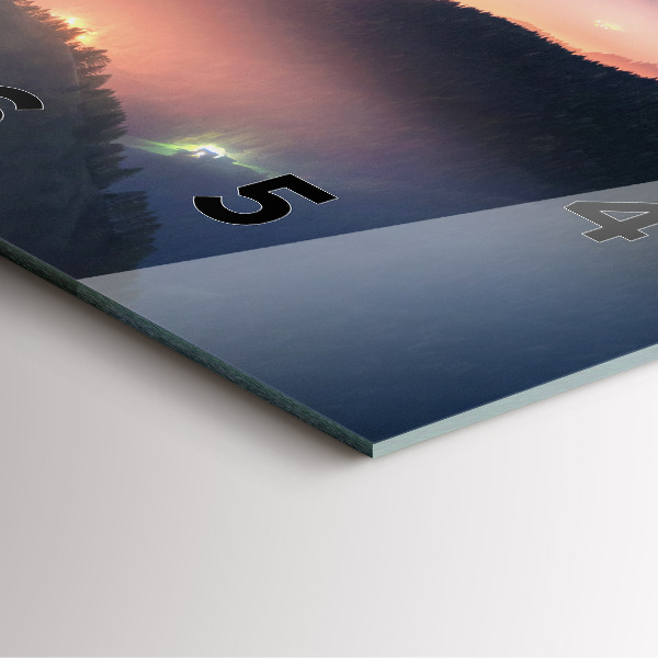 Pendule carrée en verre Paysage de sommet de montagne