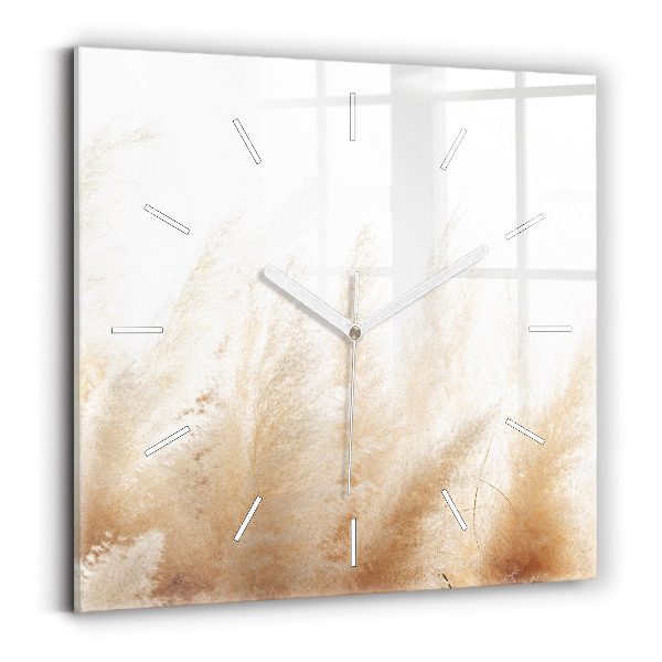 Pendule carrée en verre Épis de céréales
