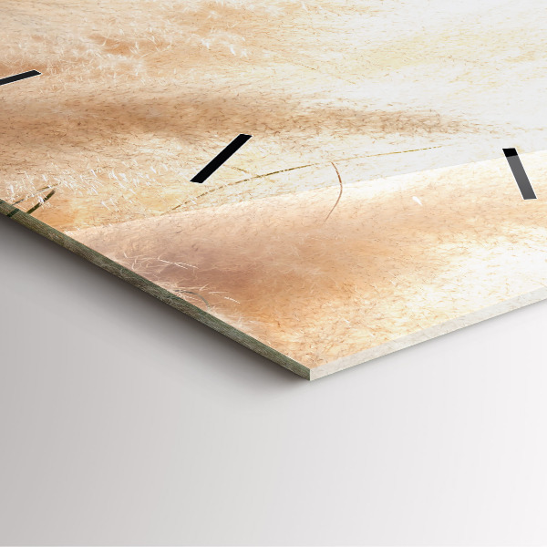 Pendule carrée en verre Épis de céréales