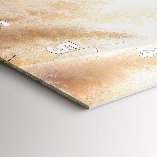 Pendule carrée en verre Épis de céréales